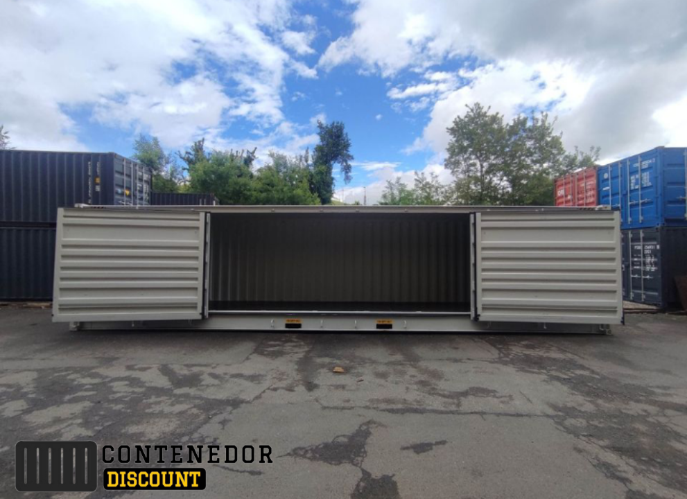 CONTENEDOR MARÍTIMO 40 PIES / HIGH CUBE / SIDE DOOR / NUEVO / RAL7035