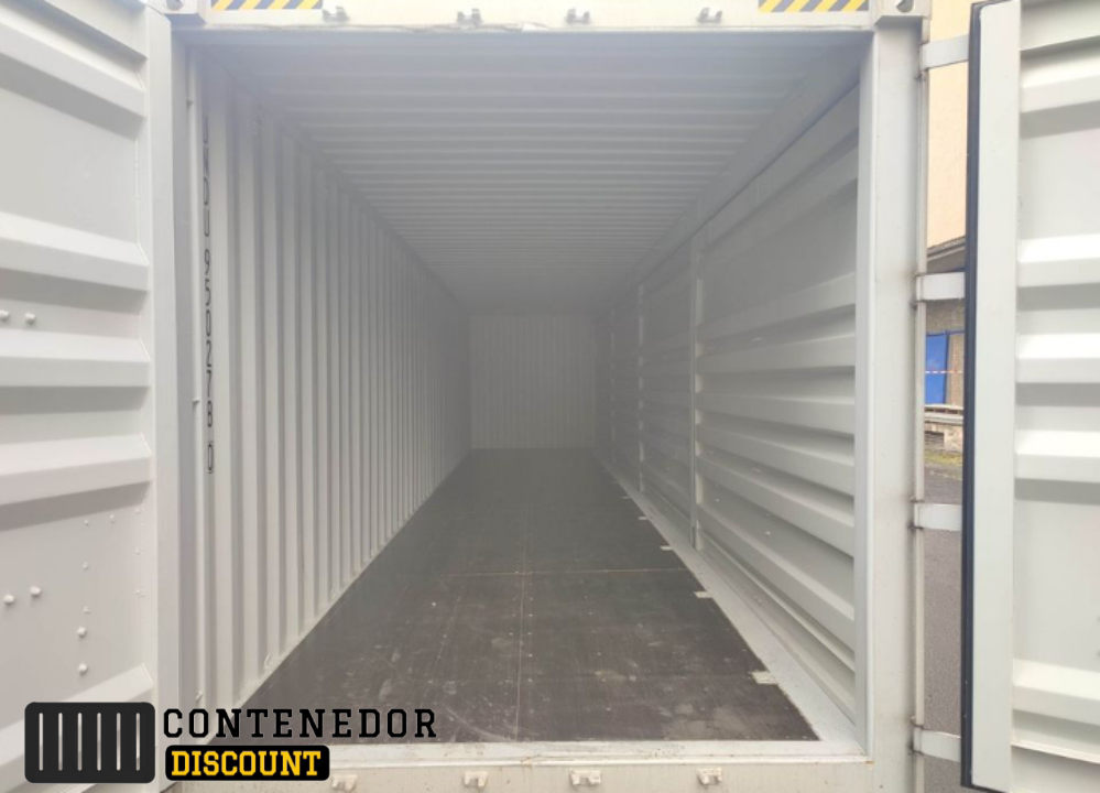 CONTENEDOR MARÍTIMO 40 PIES / HIGH CUBE / SIDE DOOR / NUEVO / RAL7035