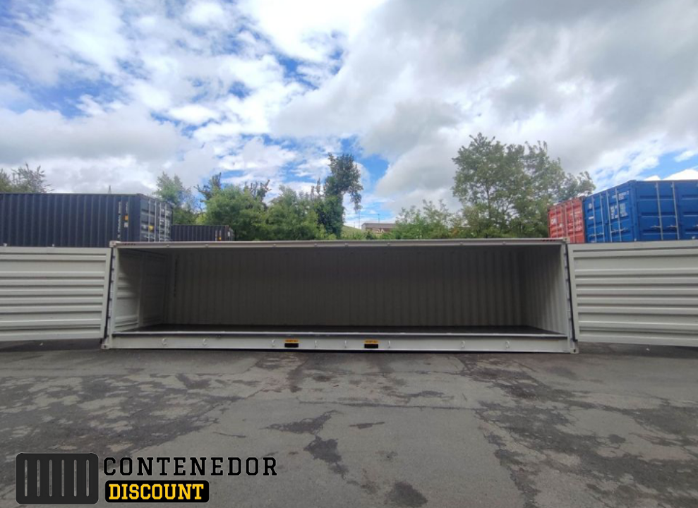 CONTENEDOR MARÍTIMO 40 PIES / HIGH CUBE / SIDE DOOR / NUEVO / RAL7035