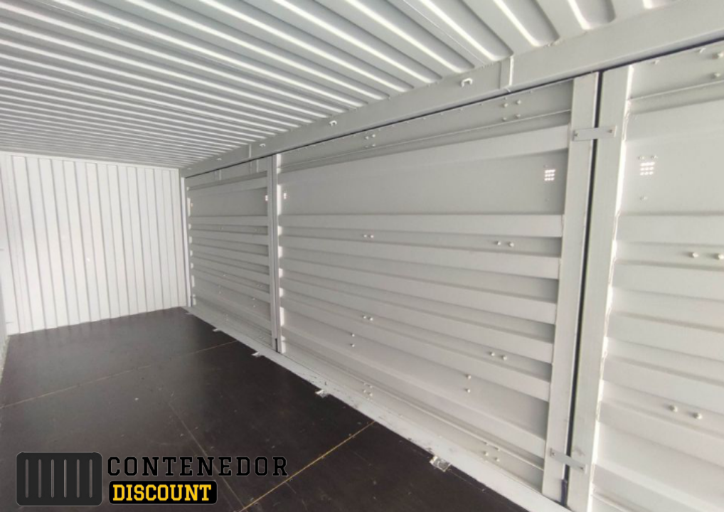 CONTENEDOR MARÍTIMO 40 PIES / HIGH CUBE / SIDE DOOR / NUEVO / RAL7035