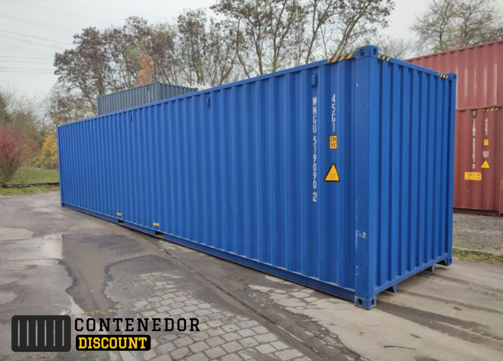 CONTENEDOR MARÍTIMO 40 PIES / HIGH CUBE / NUEVO / AZUL RAL5010