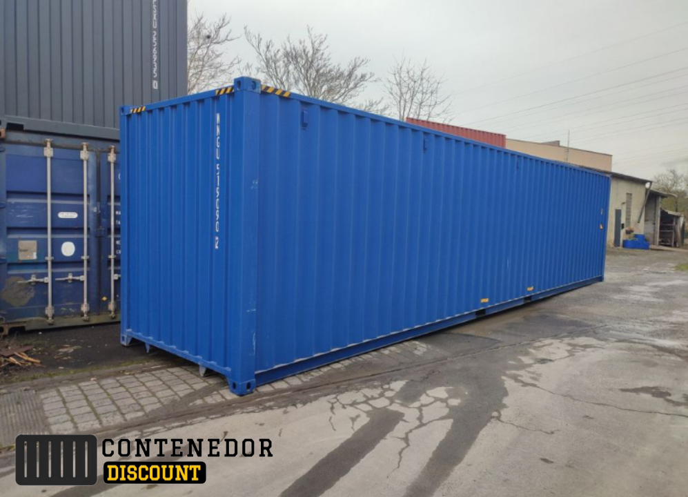 CONTENEDOR MARÍTIMO 40 PIES / HIGH CUBE / NUEVO / AZUL RAL5010