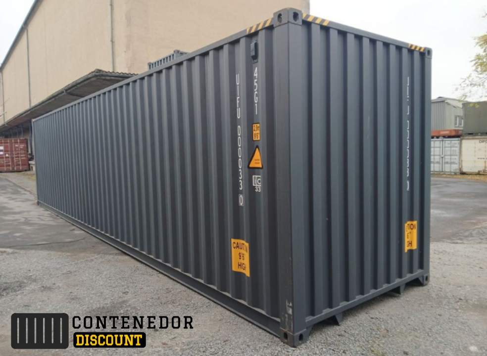 CONTENEDOR MARÍTIMO 40 PIES / HIGH CUBE / ANTRACITA RAL7016