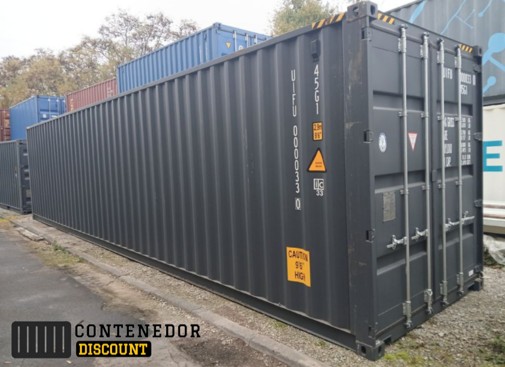 CONTENEDOR MARÍTIMO 40 PIES / HIGH CUBE / ANTRACITA RAL7016
