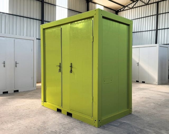 CONTENEDOR SANITARIO CON WC Y URINARIO / VERDE