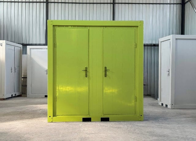 CONTENEDOR SANITARIO CON WC Y URINARIO / VERDE