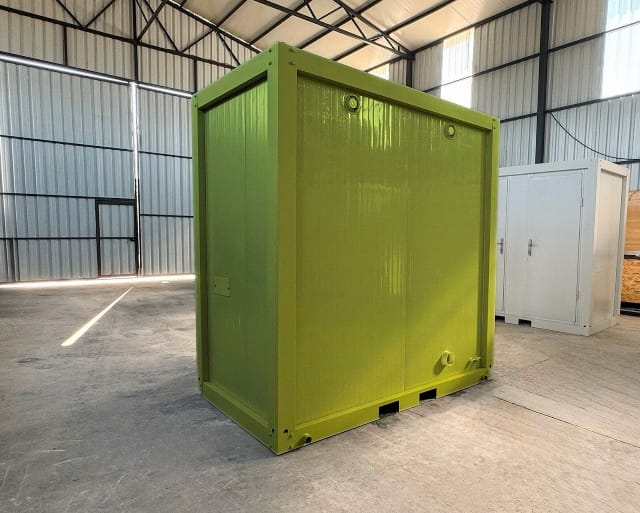 CONTENEDOR SANITARIO CON WC Y URINARIO / VERDE