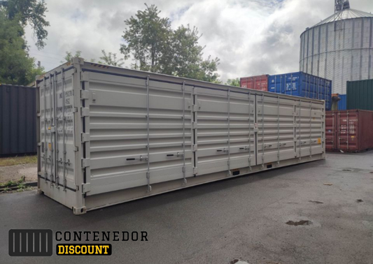 CONTENEDOR MARÍTIMO 40 PIES / HIGH CUBE / SIDE DOOR / NUEVO / RAL7035