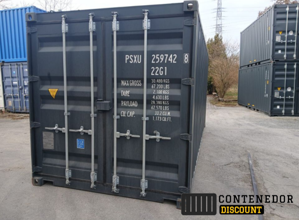 CONTENEDOR MARÍTIMO 20 PIES NUEVO RAL7016 / HIGH CUBE